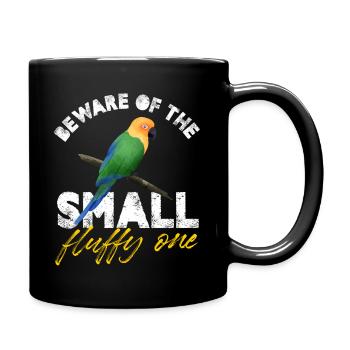 Méfiez-vous du petit perroquet moelleux - Mug uni - noir - Droite