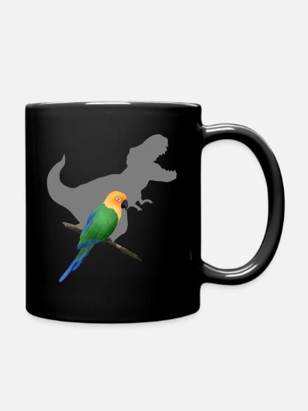 T-Rex shadow parrot - Tasse einfarbig - Schwarz