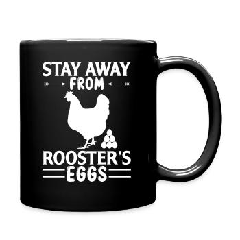 Stay away from chicken eggs - Full Colour Mug - black - Right