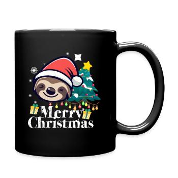 Merry Christmas Sloth Christmas - Full Colour Mug - black - Right