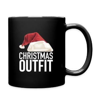 Christmas Outfit - Full Colour Mug - black - Right