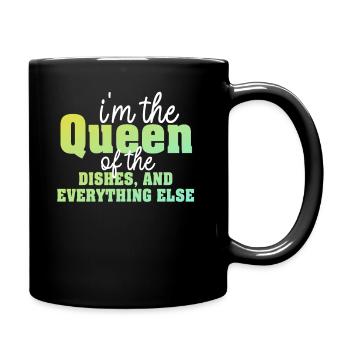 Reine de la lessive, de la vaisselle et de tout le reste - Mug uni - noir - Droite