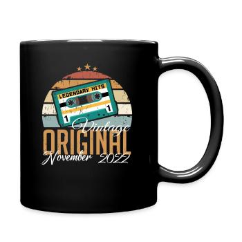 Geboren Im November 2022 Retro - Tasse einfarbig - Schwarz - Rechts