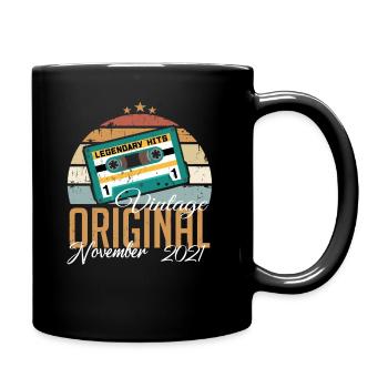 Geboren Im November 2021 Retro - Tasse einfarbig - Schwarz - Rechts