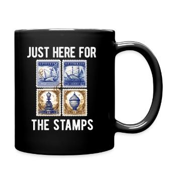 Stamp Collector Postage Stamping Philatelist Men - Full Colour Mug - black - Right