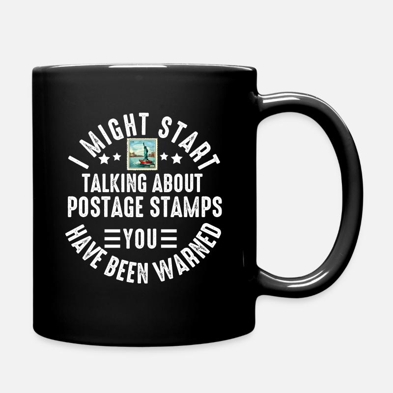 Stamp Collector Postage Stamping Philatelist Men - Full Colour Mug - black