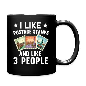 Stamp Collector Postage Stamping Philatelist Men - Full Colour Mug - black - Right