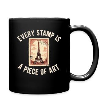 Briefmarkensammler Briefmarken Philatelisten Männer - Tasse einfarbig - Schwarz - Rechts