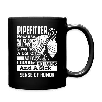 Pipefitter Pipefitter Sense of Humor - Full Colour Mug - black - Right