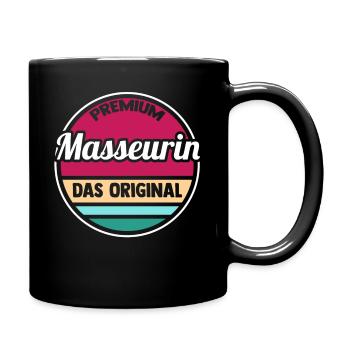 Physiotherapeutin Massage Masseurin - Tasse einfarbig - Schwarz - Rechts