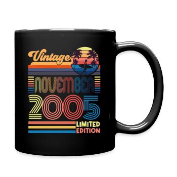 Anniversary November 2005. Gift November 2005. - Full Colour Mug - black - Right