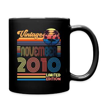 Anniversary November 2010. Gift November 2010. - Full Colour Mug - black - Right
