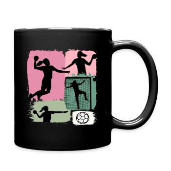 Indoor Sports Handball Player Handball Club Handball - Full Colour Mug - black - Right