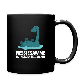 Funny Nessie Monster of Loch Ness Monsters - Full Colour Mug - black - Right