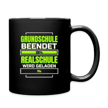Grundschule Abschluss Realschule 5. Klasse - Tasse einfarbig - Schwarz - Rechts