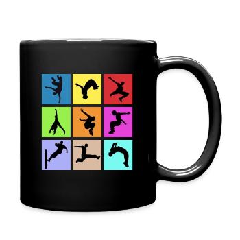 Free running - Full Colour Mug - black - Right