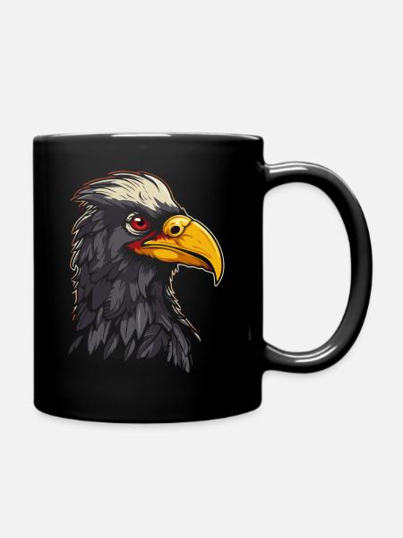 Raubvogel - Tasse einfarbig - Schwarz