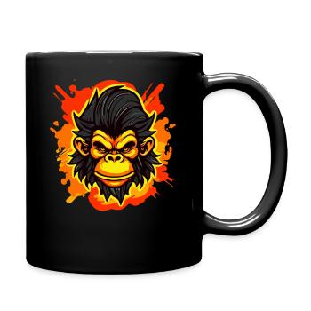 Un singe fort - Mug uni - noir - Droite