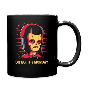 Oh no, it's Monday: office work - Full Colour Mug - black - Right