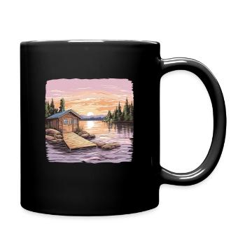 Sauna outfit for sauna fans and wellness enthusiasts - Full Colour Mug - black - Right