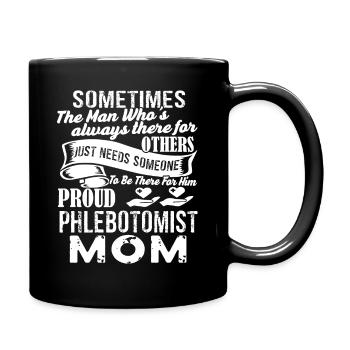 Phlebotomist Proud Phlebotomist Mom - Full Colour Mug - black - Right
