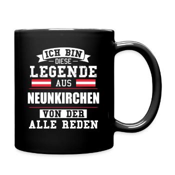 Stadt Neunkirchen Österreich Legende Spruch - Tasse einfarbig - Schwarz - Rechts