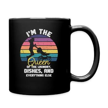 Reine de la lessive, de la vaisselle et de tout le reste - Mug uni - noir - Droite