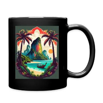 Krabi Island: the island where dreams come true - Full Colour Mug - black - Right