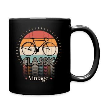 Vintage classic men's bike - Full Colour Mug - black - Right