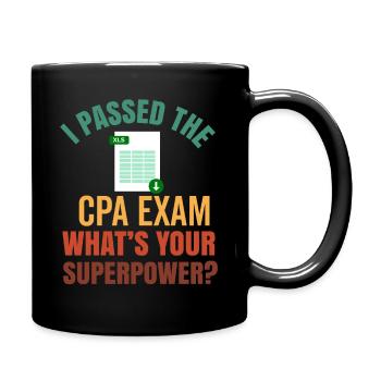 Passé l’examen CPA pour comptable agréé drôle - Mug uni - noir - Droite
