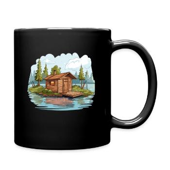 Best gift for sauna lovers and sauna goers - Full Colour Mug - black - Right