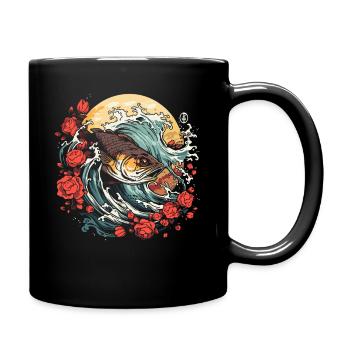 Like a fish in the sea - Full Colour Mug - black - Right
