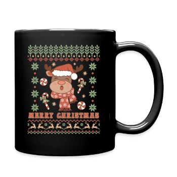 Merry Christmas - Santa Holidays Ugly Christmas - Full Colour Mug - black - Right