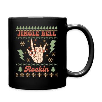 Jingle Bell Rockin - Santa Holidays Ugly Christmas - Tasse einfarbig - Schwarz - Rechts