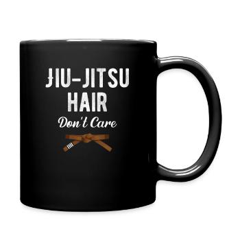 Jiu Jitsu Hair Don't Care Judo Karate Boxen - Tasse einfarbig - Schwarz - Rechts
