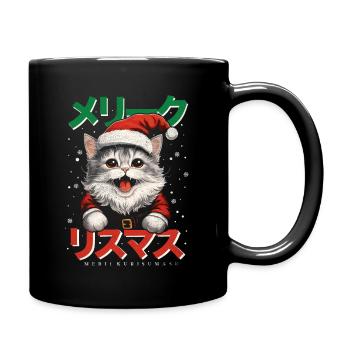 MERRY CHRISTMAS JAPANESE JAPAN OTAKU CHRISTMAS - Full Colour Mug - black - Right