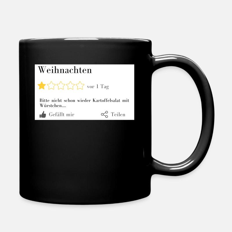 Würstchen und Kartoffelsalat - Tasse einfarbig - Schwarz