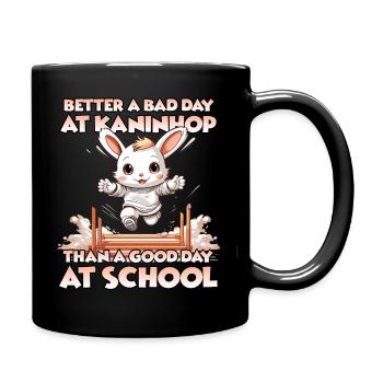 Springendes Häschen Die Kaninhop Marke Kaninhop - Tasse einfarbig - Schwarz - Rechts