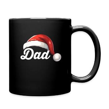 Santa Hat Dad Dad - Full Colour Mug - black - Right