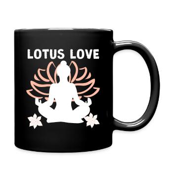 Lotus-Liebe | Die Eleganz und Zuneigung der Natur - Tasse einfarbig - Schwarz - Rechts