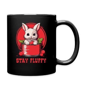 Reste moelleux, lapin mignon - Mug uni - noir - Droite