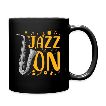 jazz on Design for a jazz fan - Full Colour Mug - black - Right