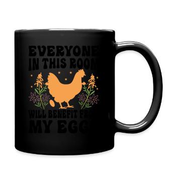 Take Advantage of My Eggs - Breakfast Egg - Full Colour Mug - black - Right