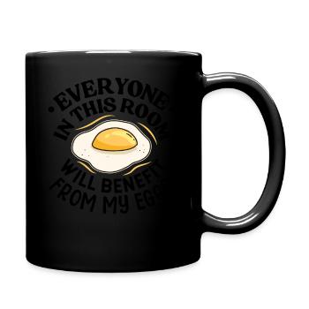 Take Advantage of My Eggs - Breakfast Egg - Full Colour Mug - black - Right