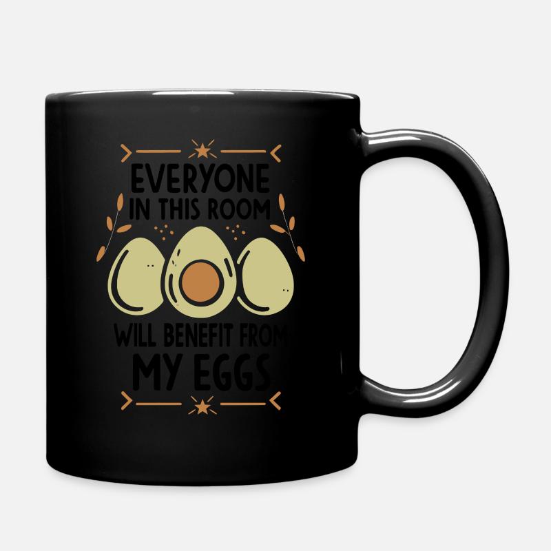 Profitez de mes oeufs - Oeuf petit-déjeuner - Mug uni - noir