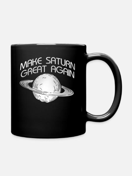 Saturn Raum Planet Sonnensystem Antike Römer - Tasse einfarbig - Schwarz