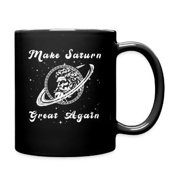 Saturn Raum Planet Sonnensystem Antike Römer - Tasse einfarbig - Schwarz - Rechts