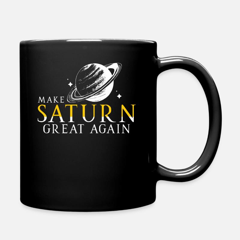 Saturn Raum Planet Sonnensystem Antike Römer - Tasse einfarbig - Schwarz