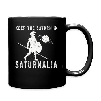 Saturnales Garder Saturne dans l’ancien Empire romain - Mug uni - noir - Droite