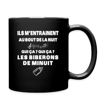 Biberons de Minuit Humour Naissance Humour Cadeau - Mug uni - noir - Droite